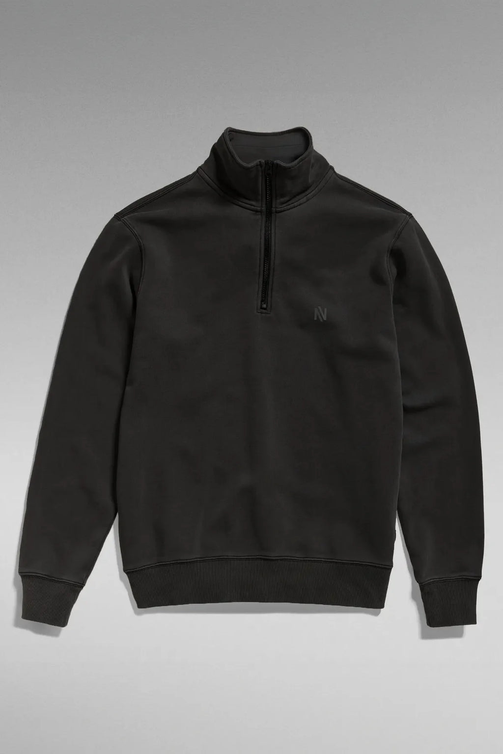 NTB 1/4 Zip Stehkragen Sweatshirt mit Schardon-Finish, 3-fädig und Streifendetail am Kragen
