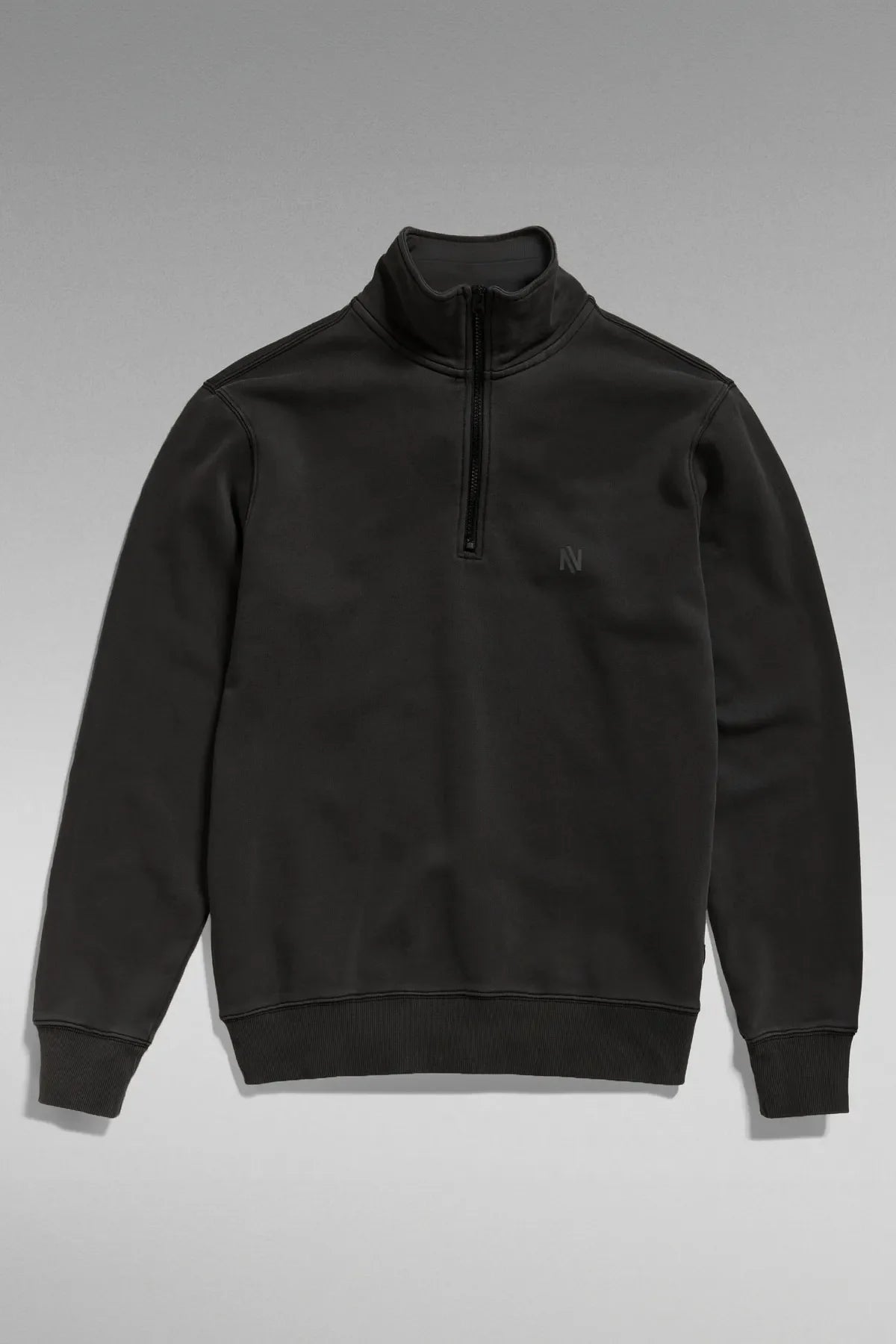 NTB 1/4 Zip Stehkragen Sweatshirt mit Schardon-Finish, 3-fädig und Streifendetail am Kragen