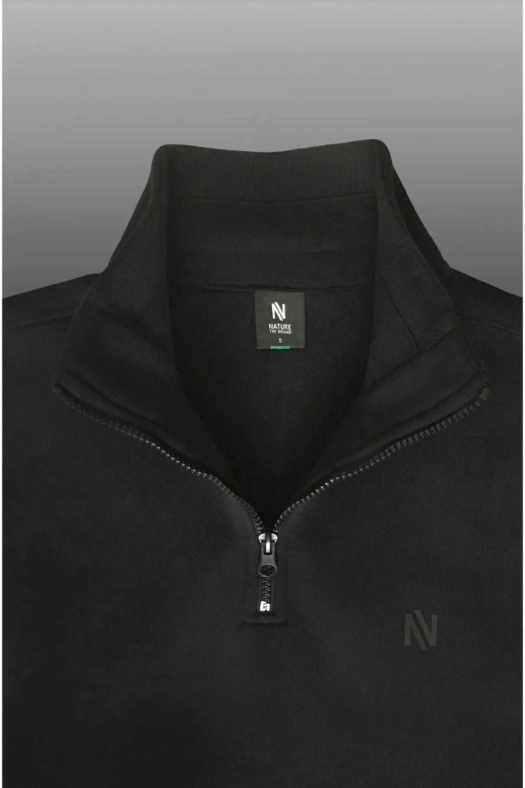 NTB 1/4 Zip Stehkragen Sweatshirt mit Schardon-Finish, 3-fädig und Streifendetail am Kragen
