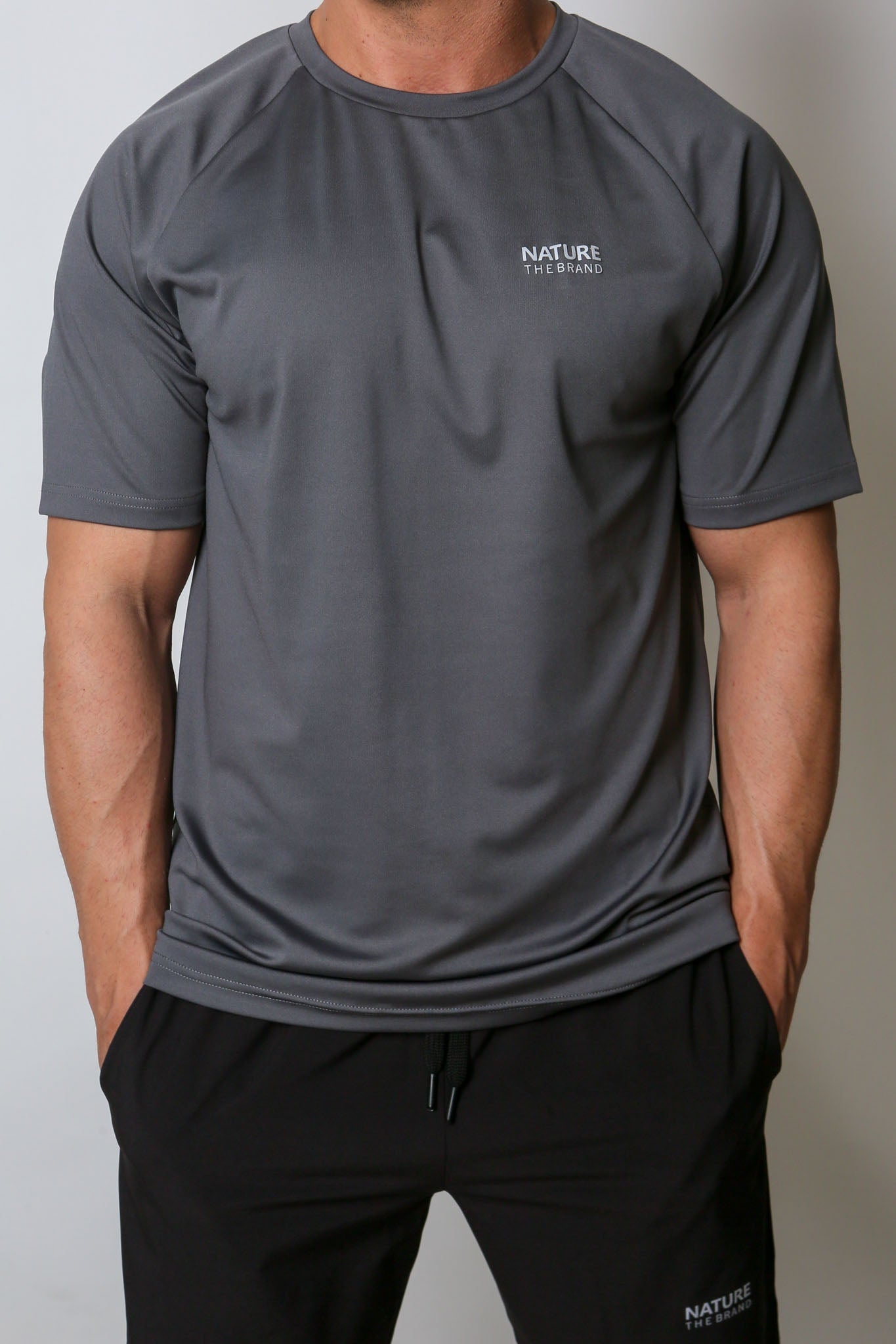 Reglan Kol Standart Performans T-Shirt Gray