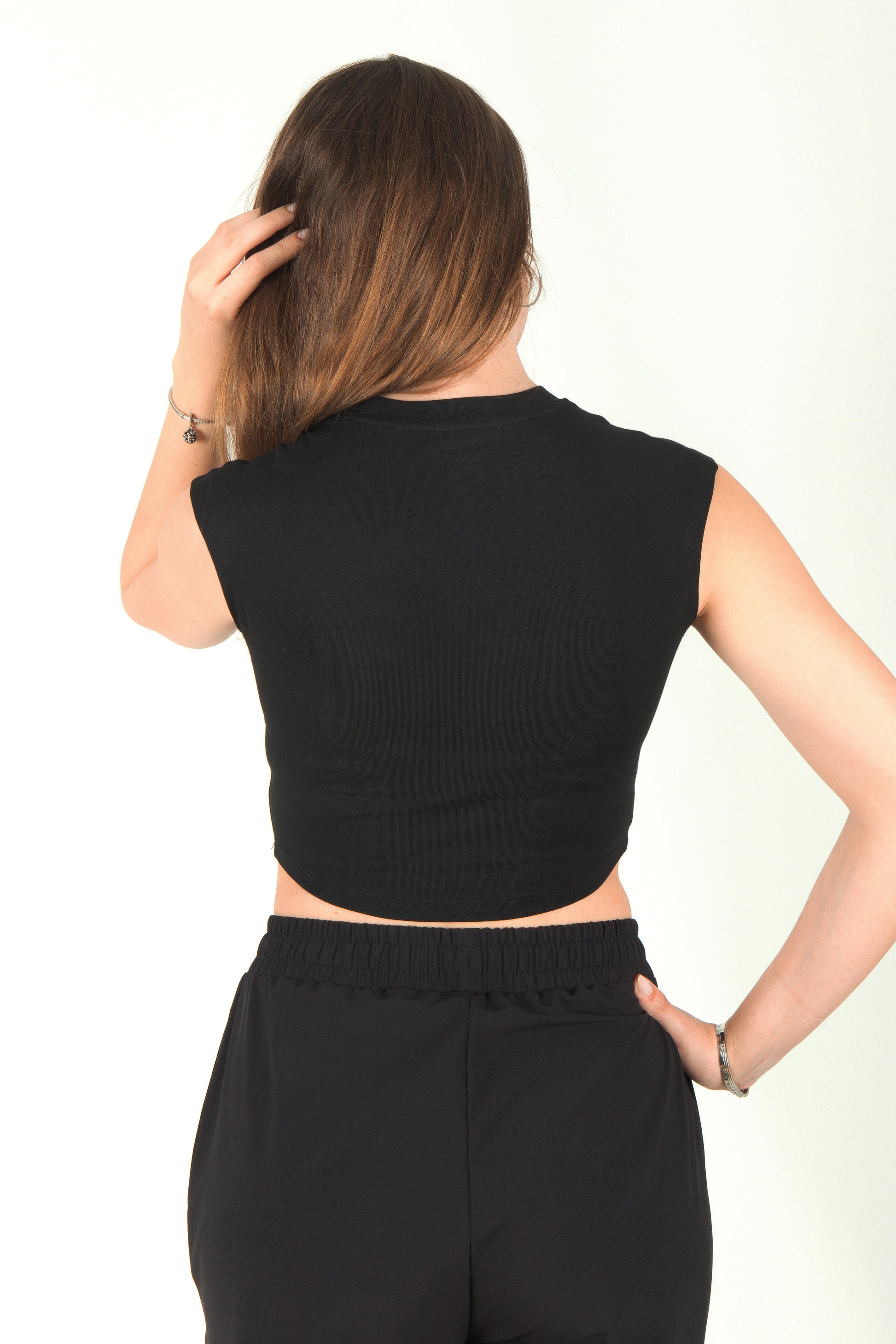 NTB Bedrucktes Kurzarm-T-Shirt Schwarz