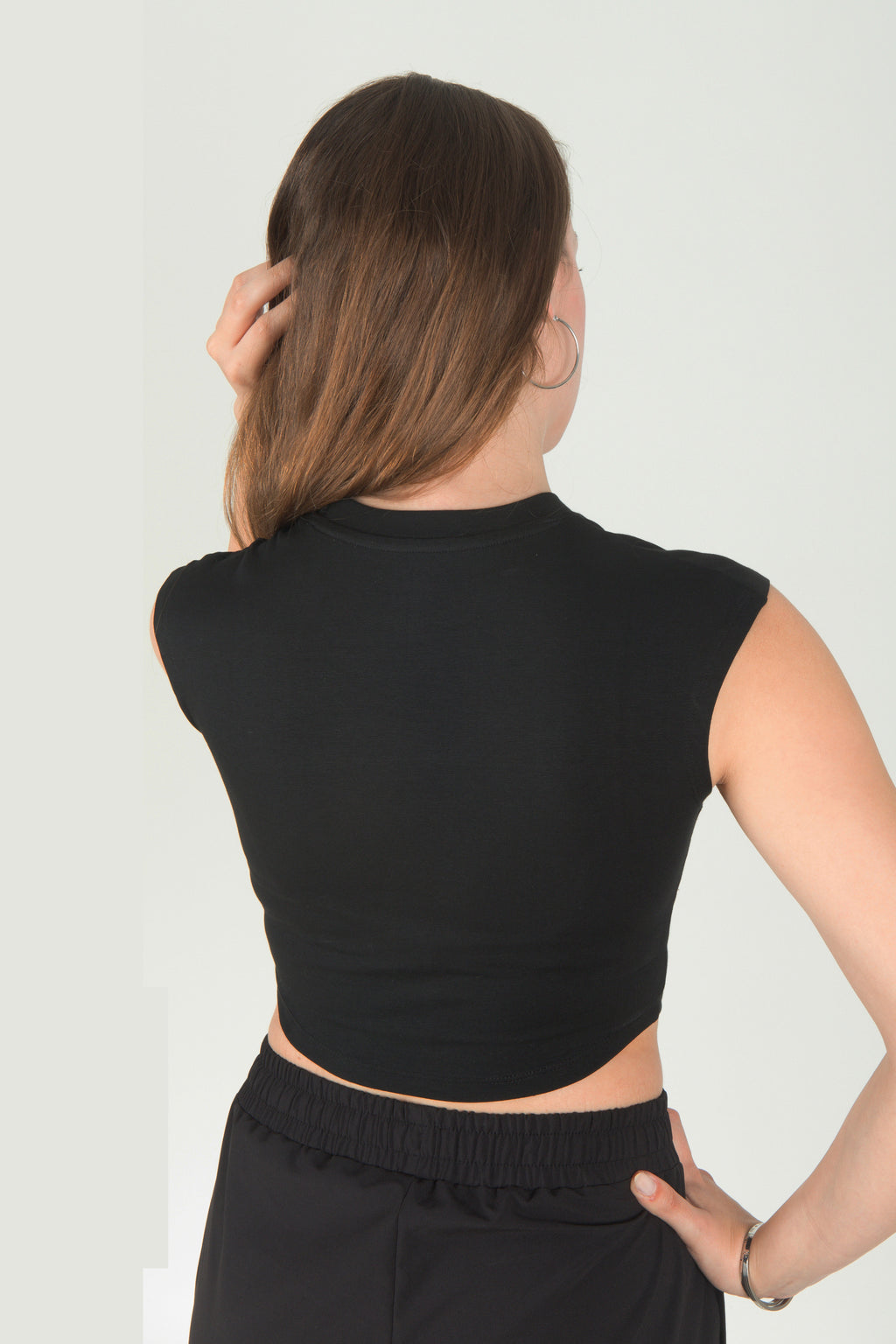 NTB Bedrucktes Kurzarm-T-Shirt Schwarz