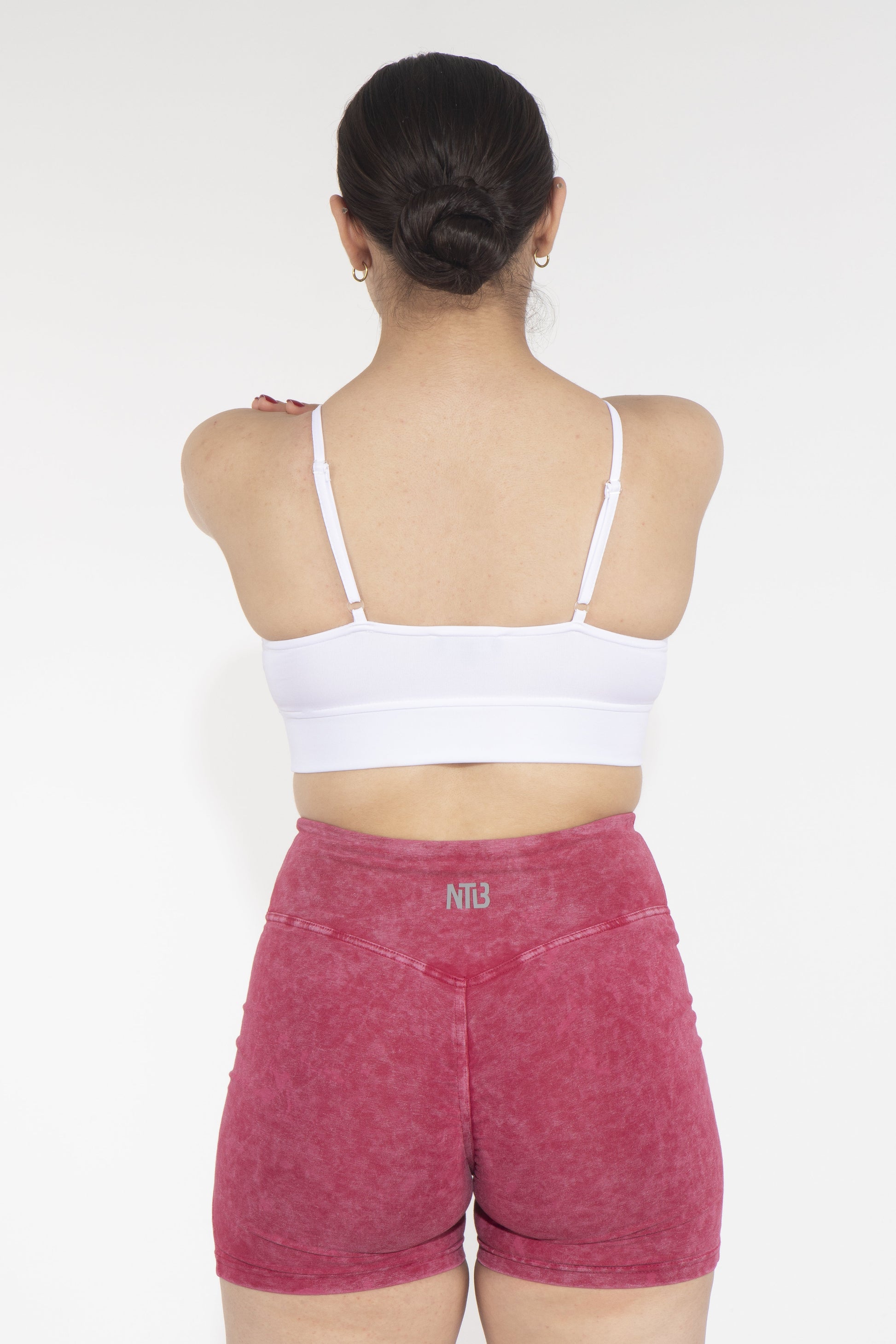 Genähter Sport-BH mit Dekolleté in Weiß