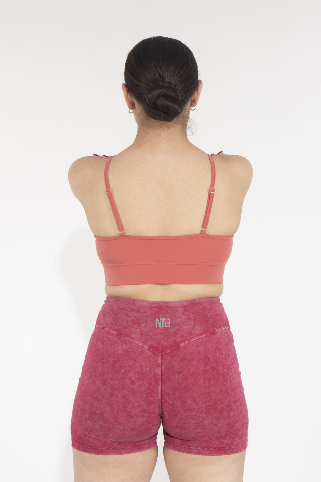 Clay Red Nahtloser Sport-BH mit Dekolleté