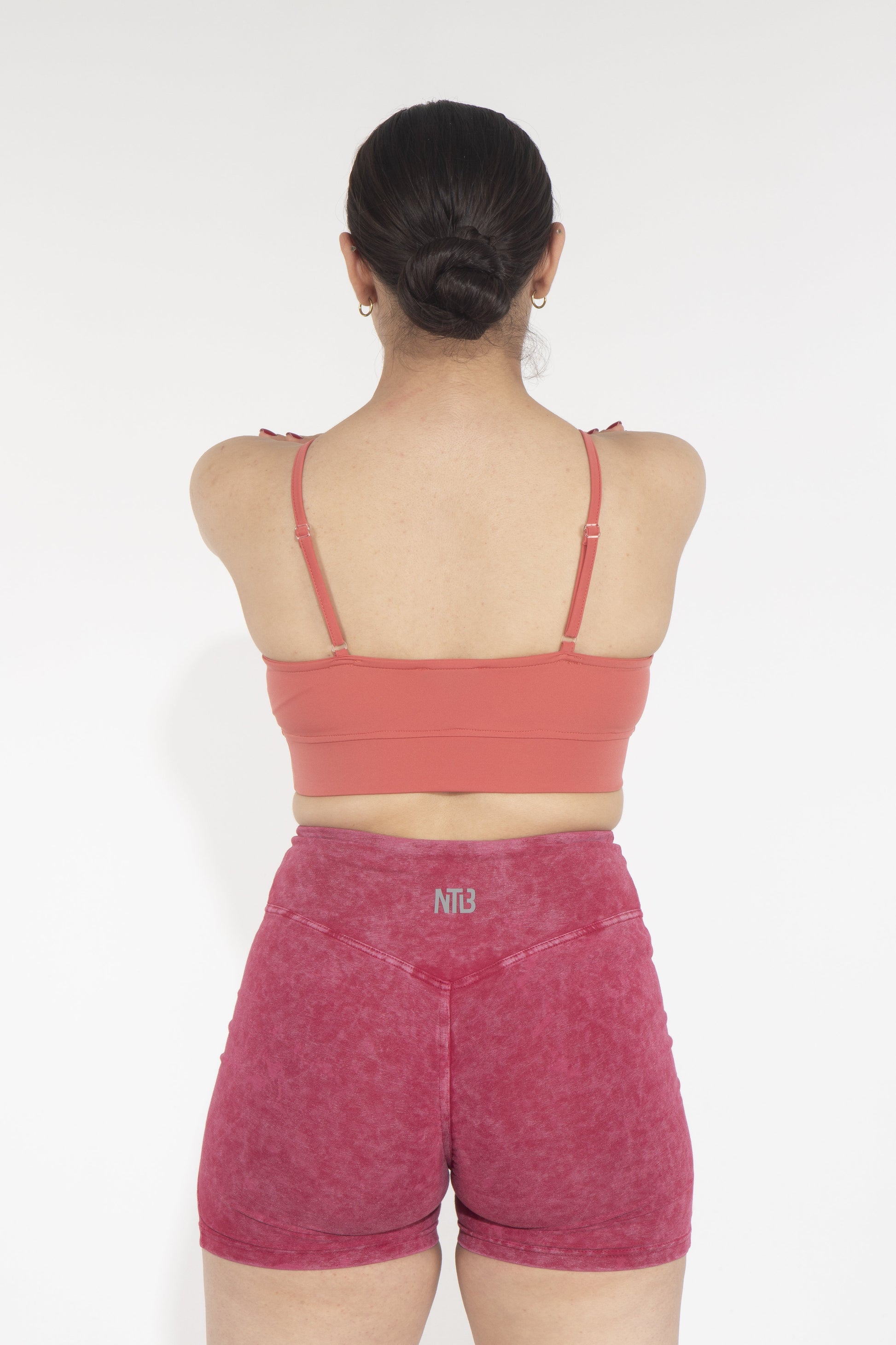 Clay Red Nahtloser Sport-BH mit Dekolleté