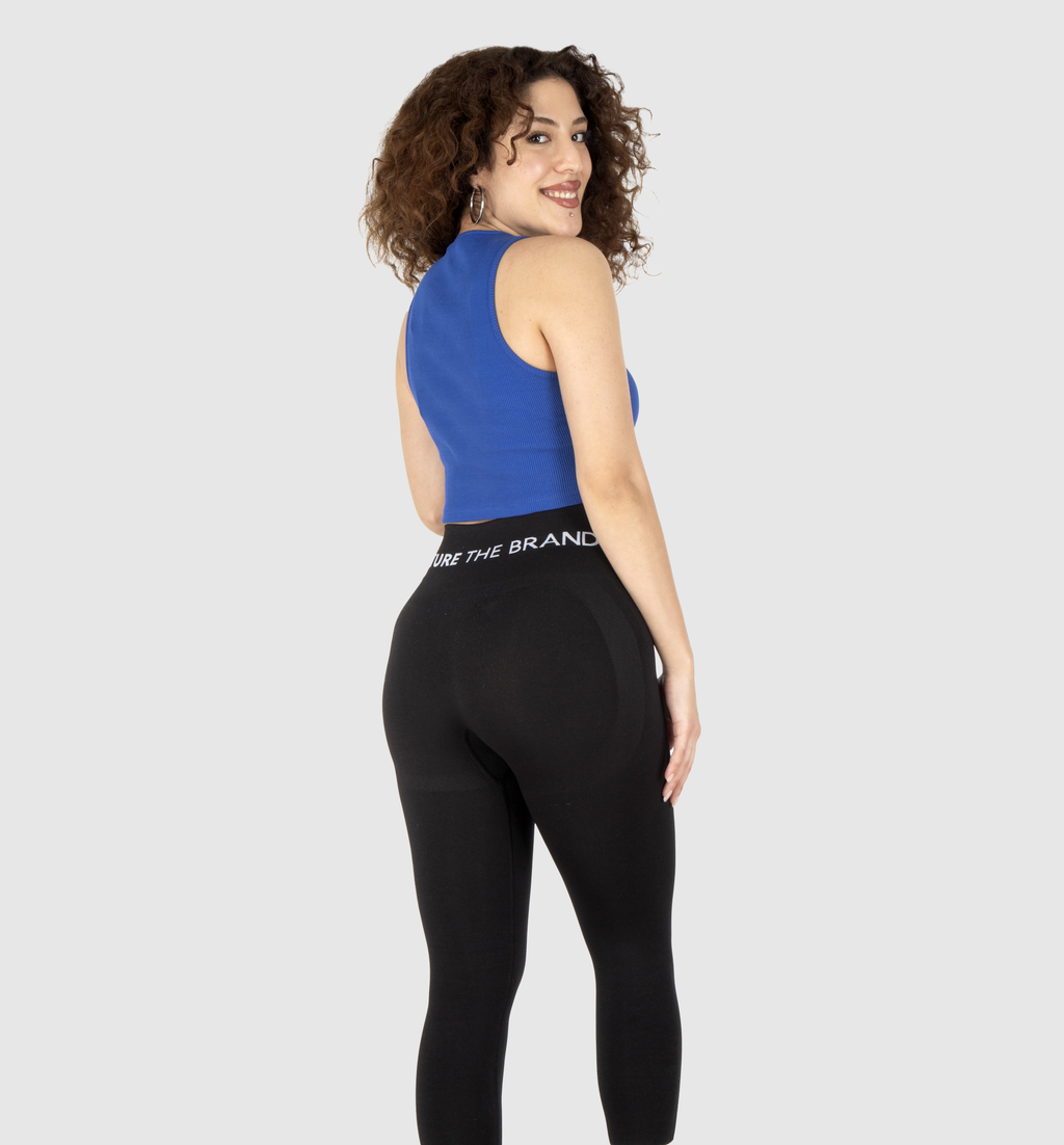 NTB Rippentop mit Ausschnitt Blau