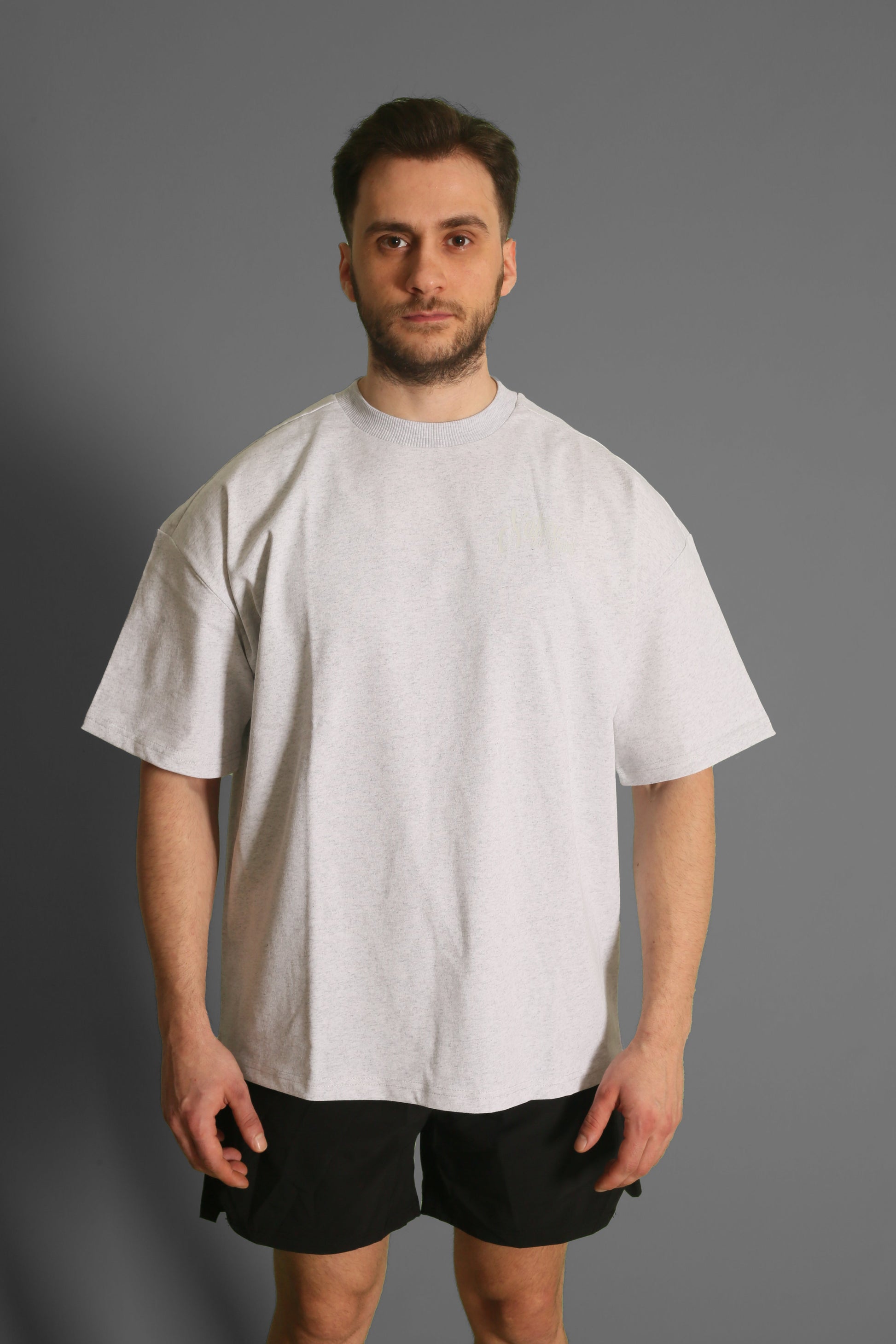 NTB Unisex Oversize T-Shirt in Grau Melange
