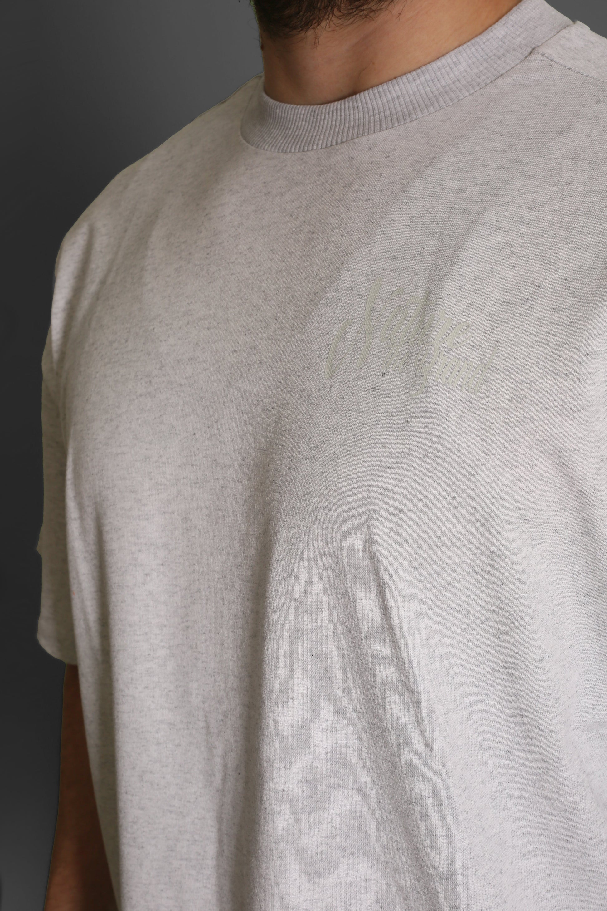 NTB Unisex Oversize T-Shirt in Grau Melange