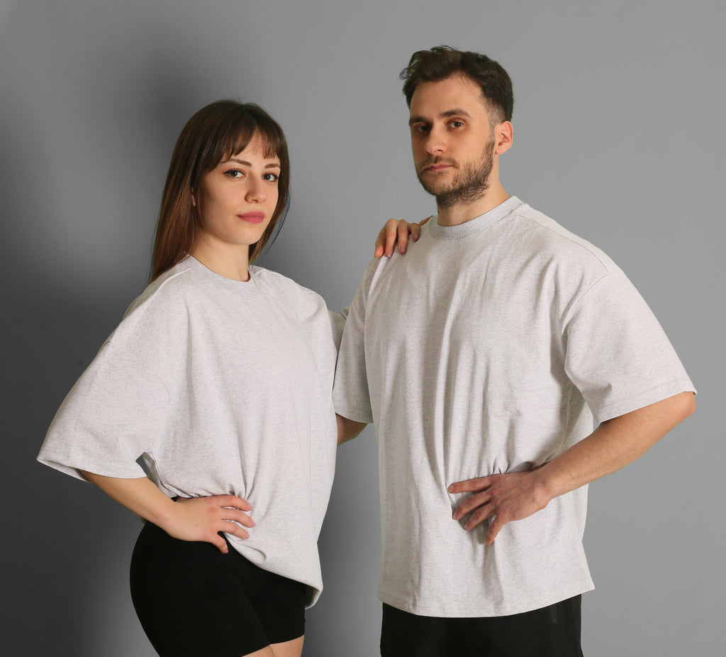NTB Unisex Oversize T-Shirt in Grau Melange