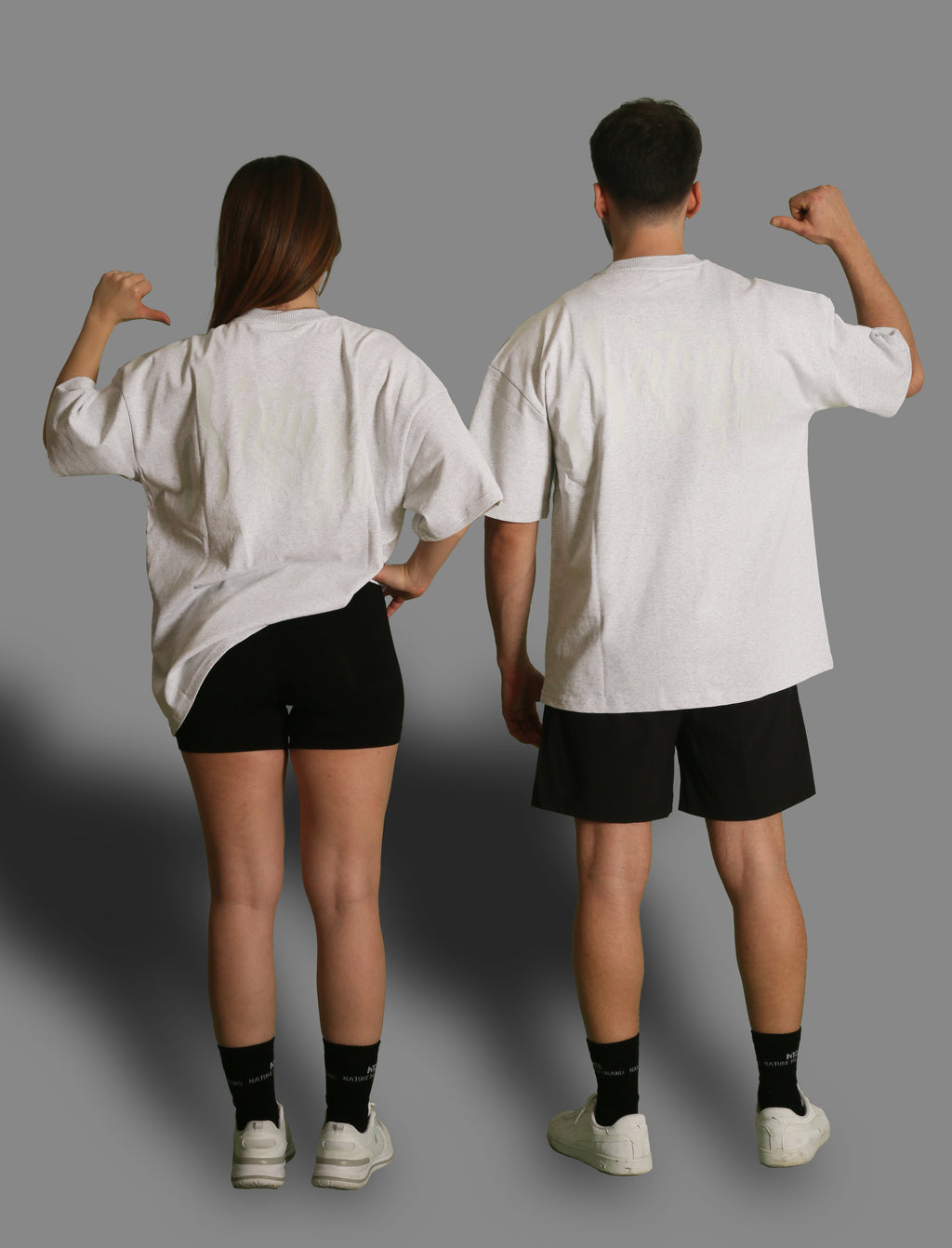 NTB Unisex Oversize T-Shirt in Grau Melange