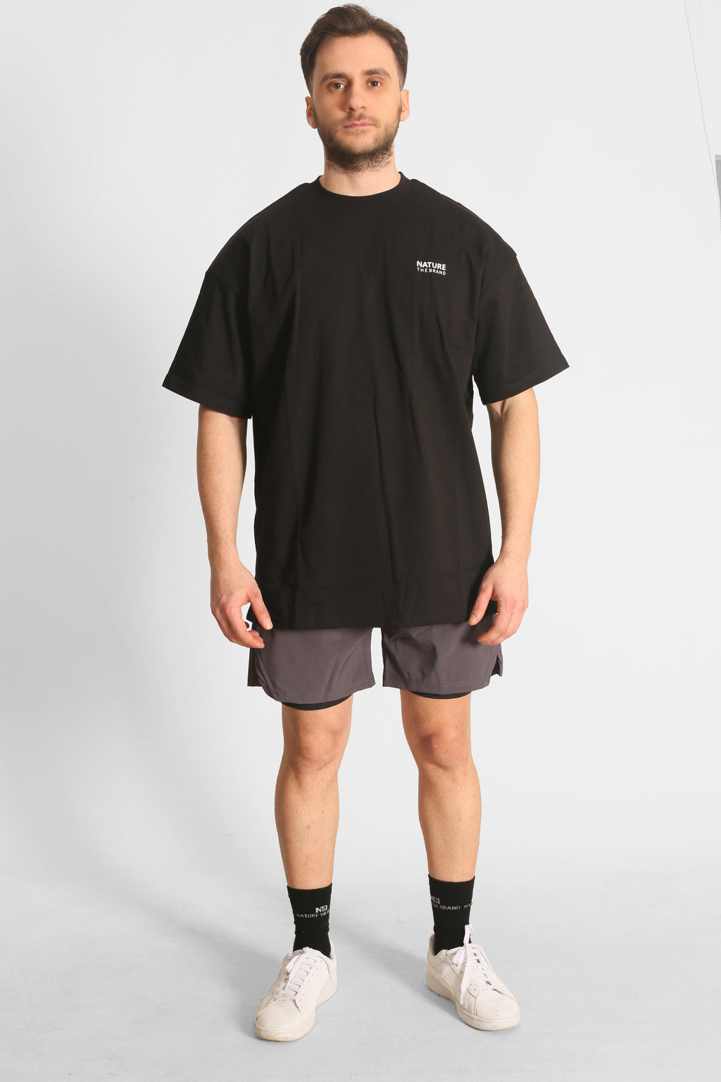 NTB Oversize T-Shirt mit Rückenprint Schwarz