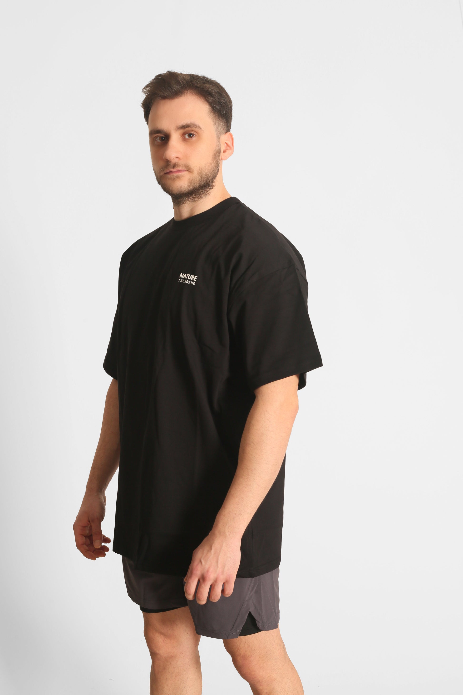 NTB Oversize T-Shirt mit Rückenprint Schwarz