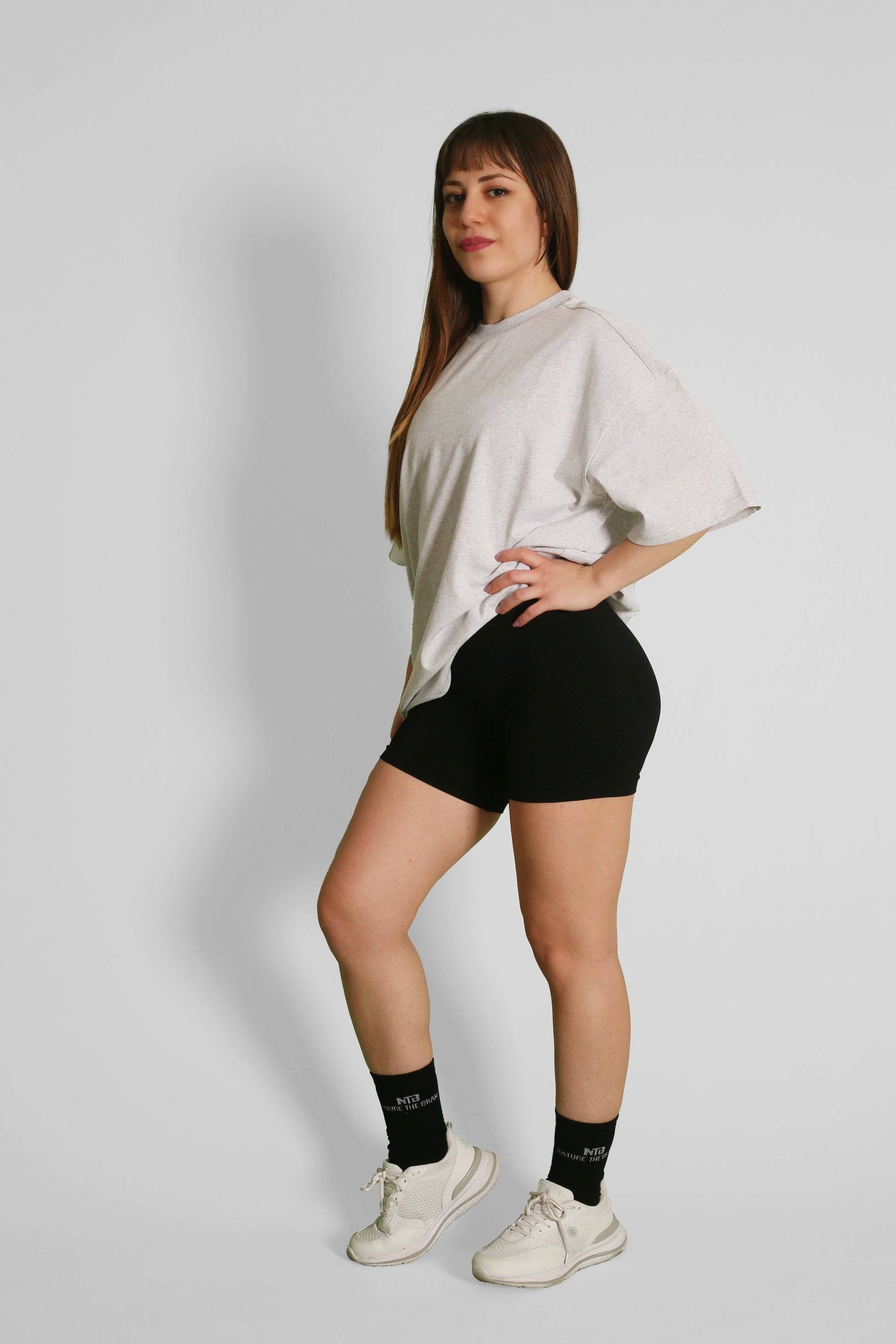 NTB Unisex Oversize T-Shirt in Grau Melange