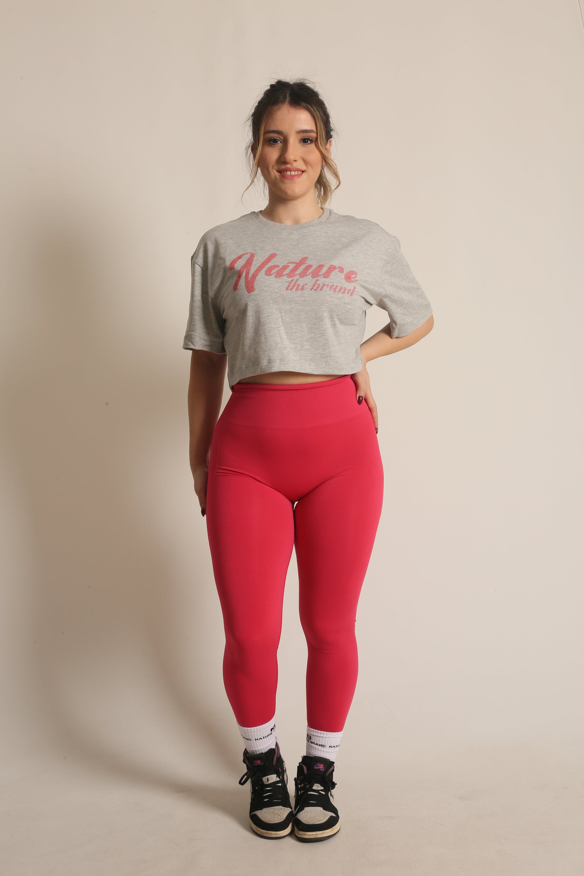 NTB Crop T-Shirt Grau