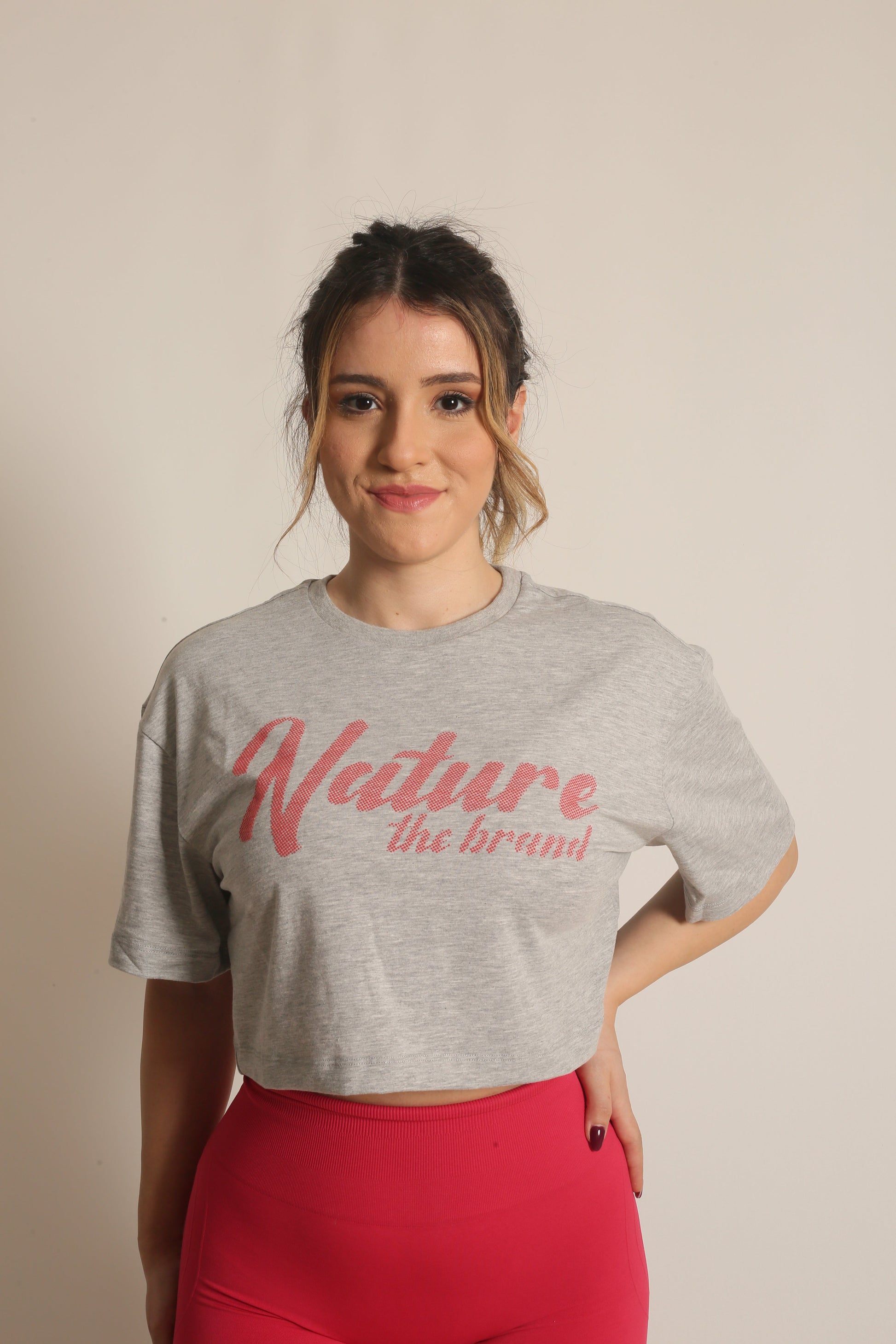 NTB Crop T-Shirt Grau