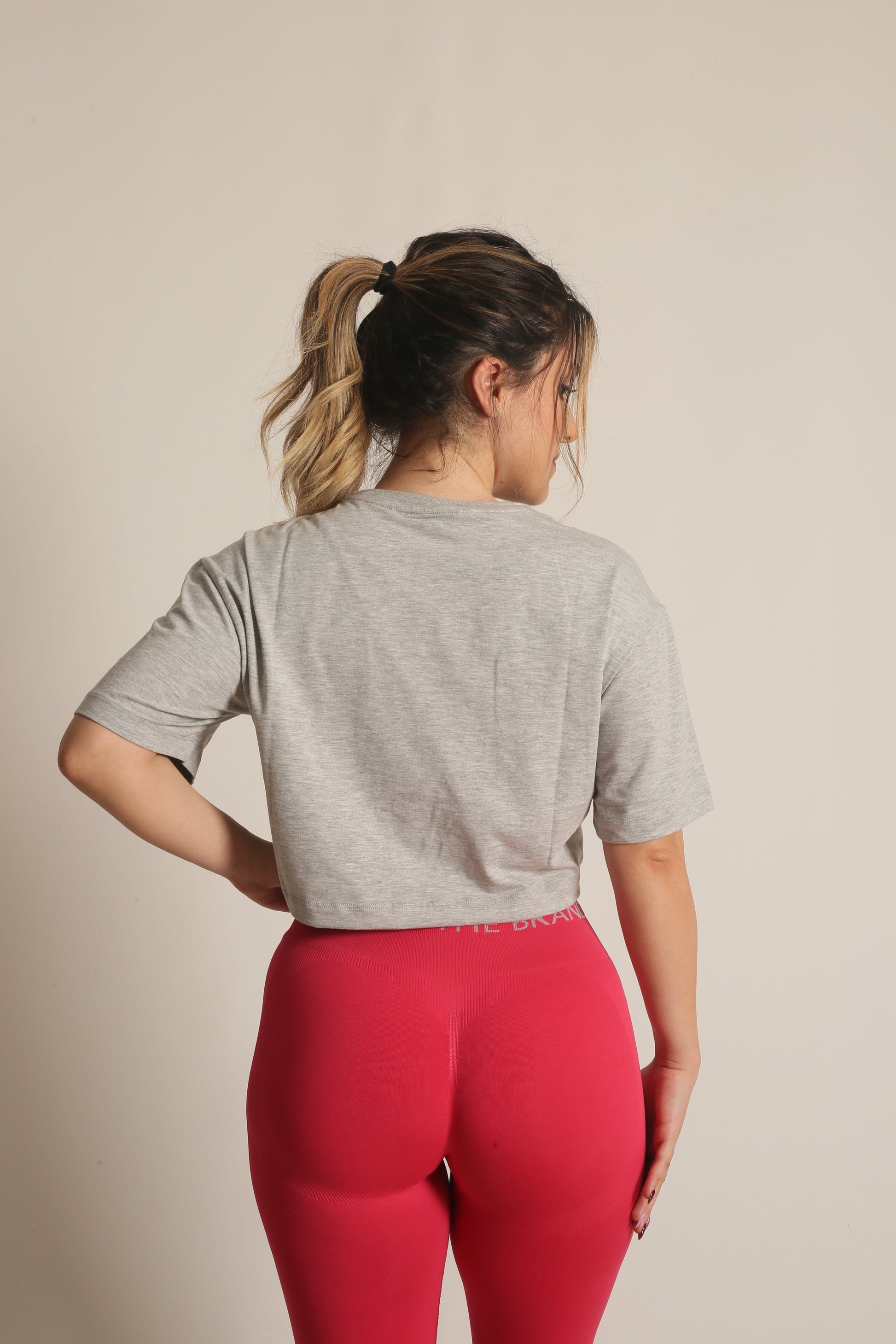 NTB Crop T-Shirt Grau