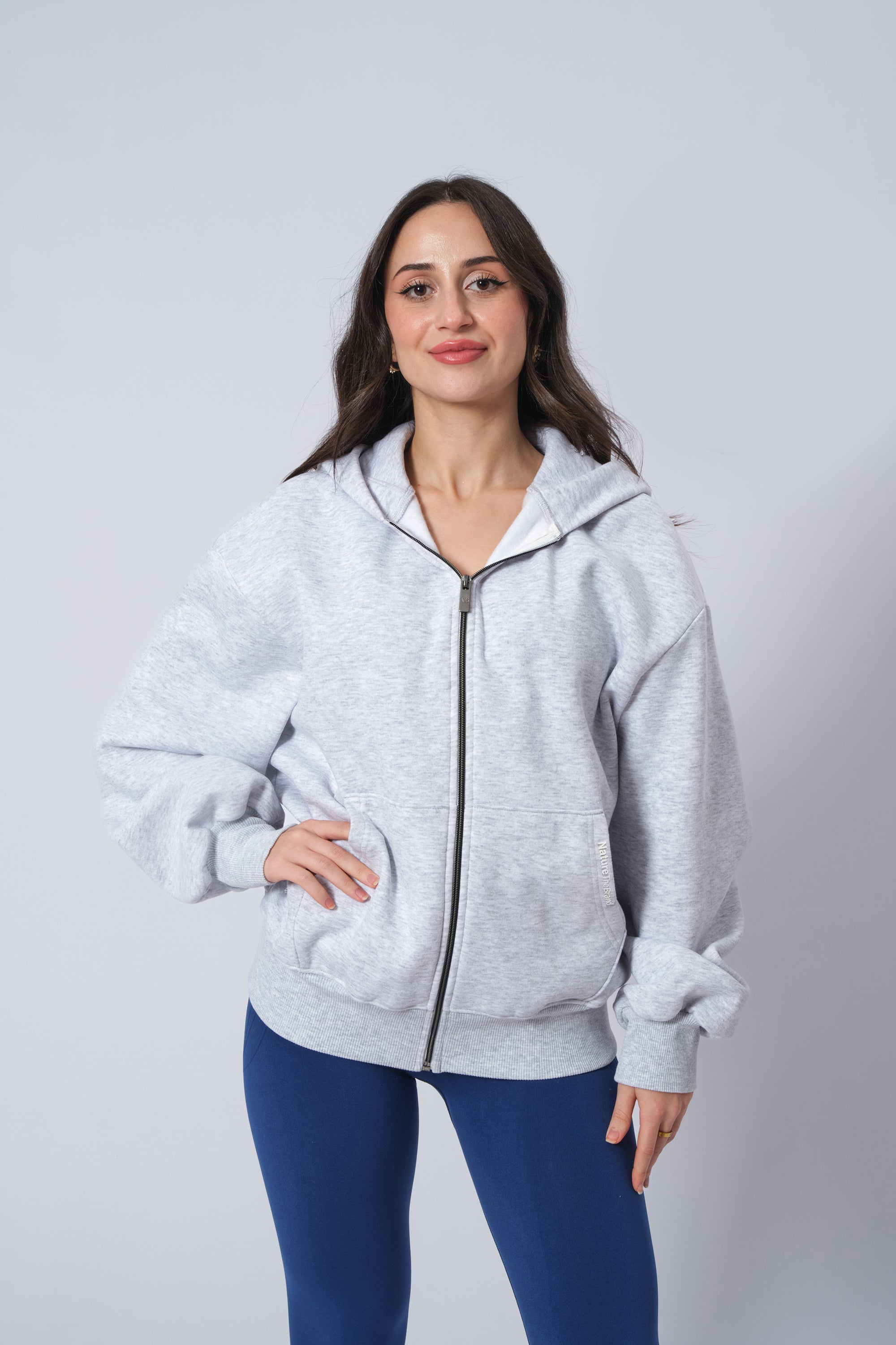 Damen Grauer Hoodie
