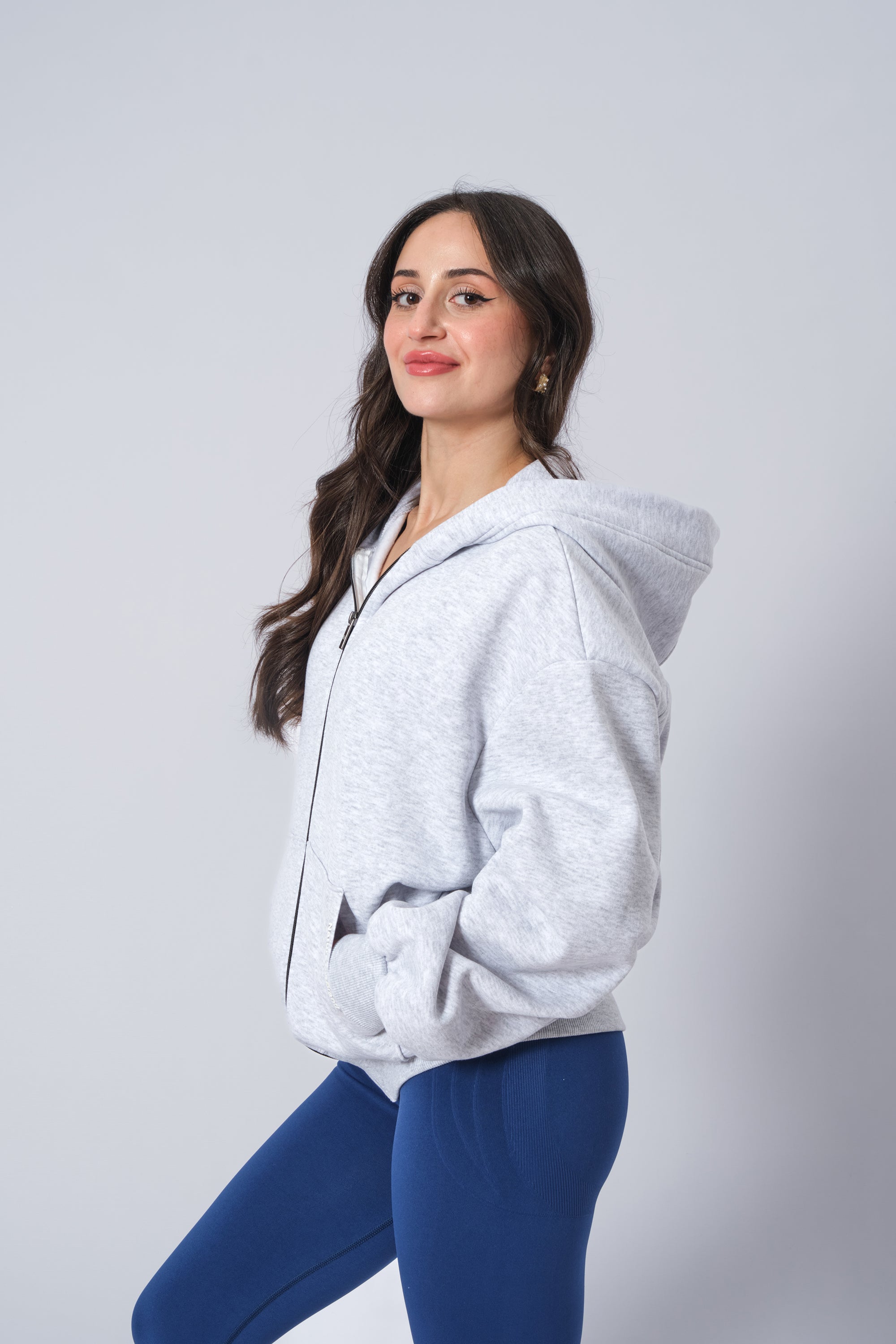 Damen Grauer Hoodie