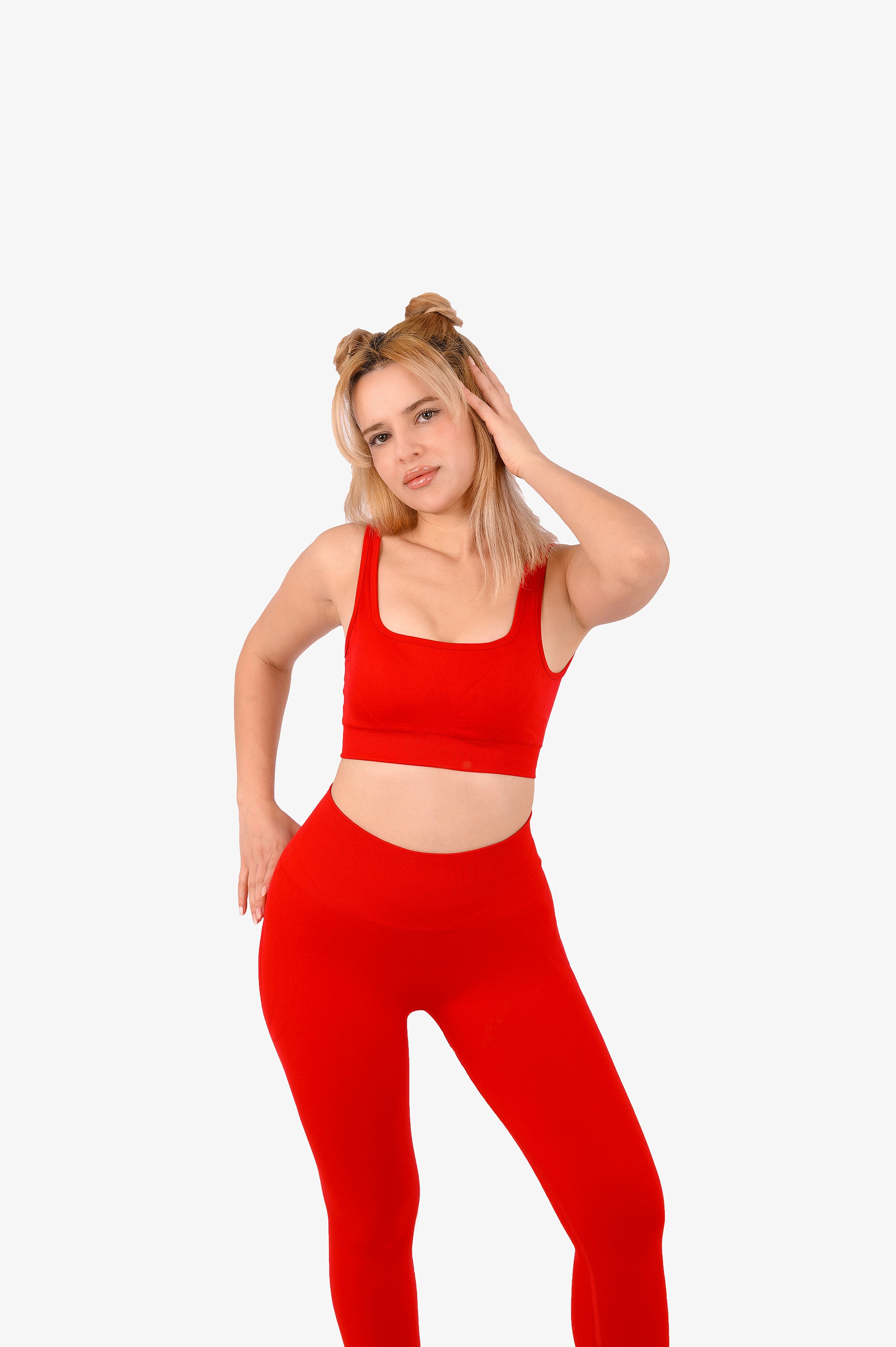 Nahtloser Sculpt Sport-BH – Rot