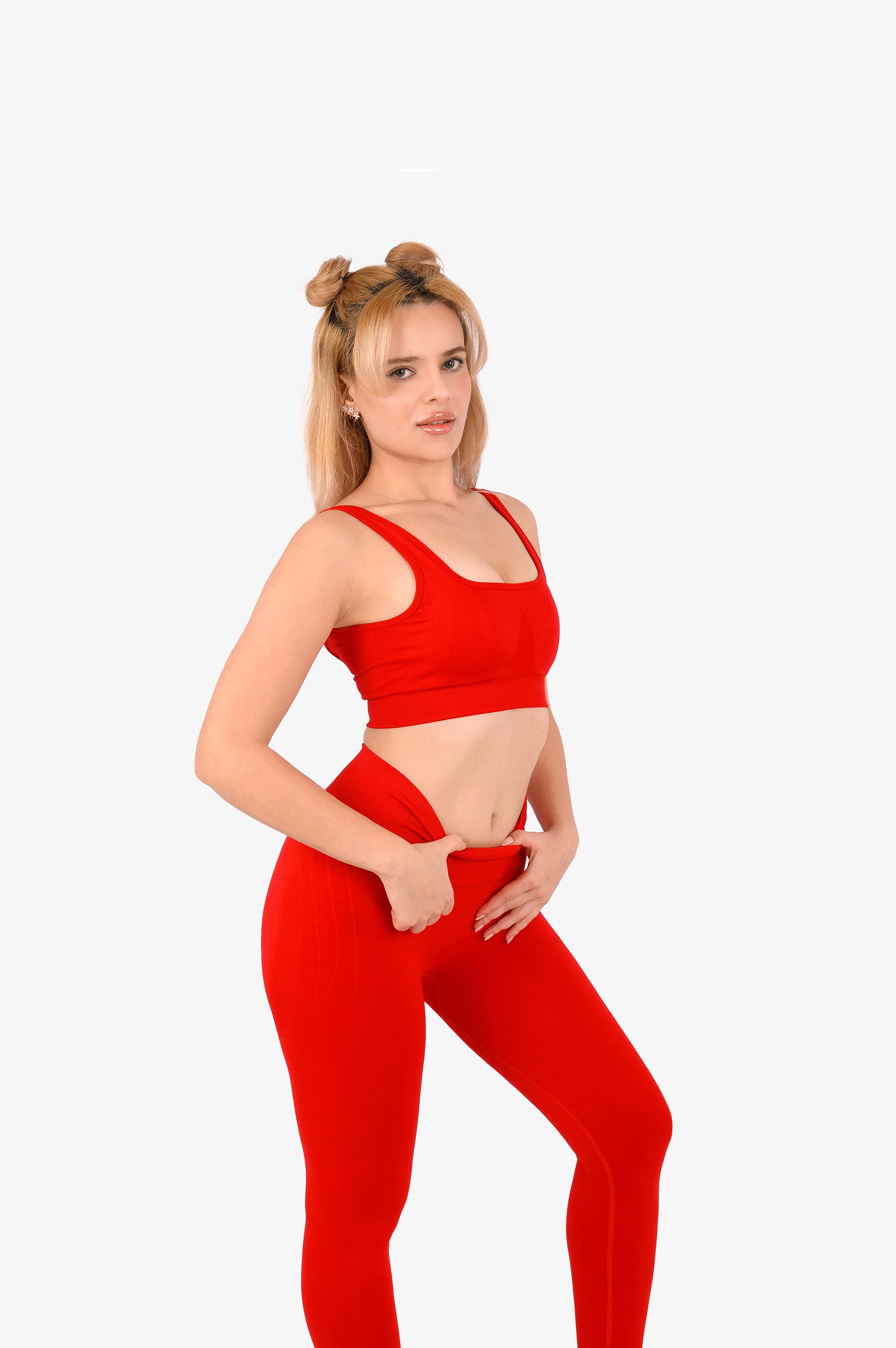 Nahtloser Sculpt Sport-BH – Rot