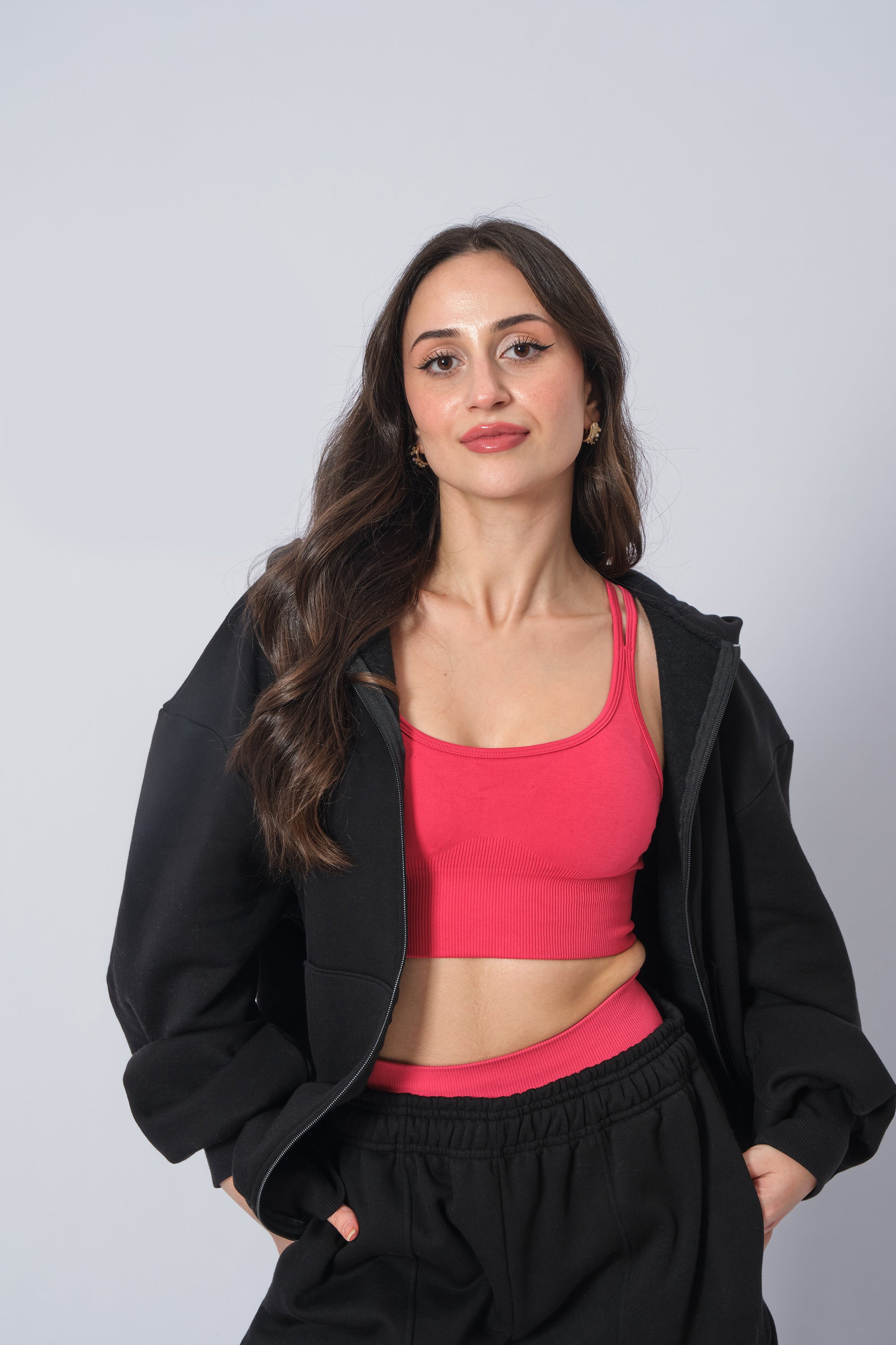 Damen Schwarzer Hoodie