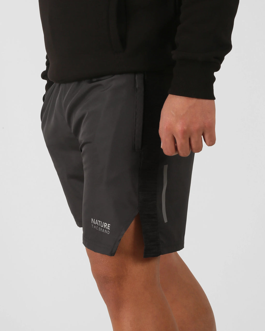 NTB Unisex Shorts mit gestreiftem Designdetail in Anthrazit  Farbe