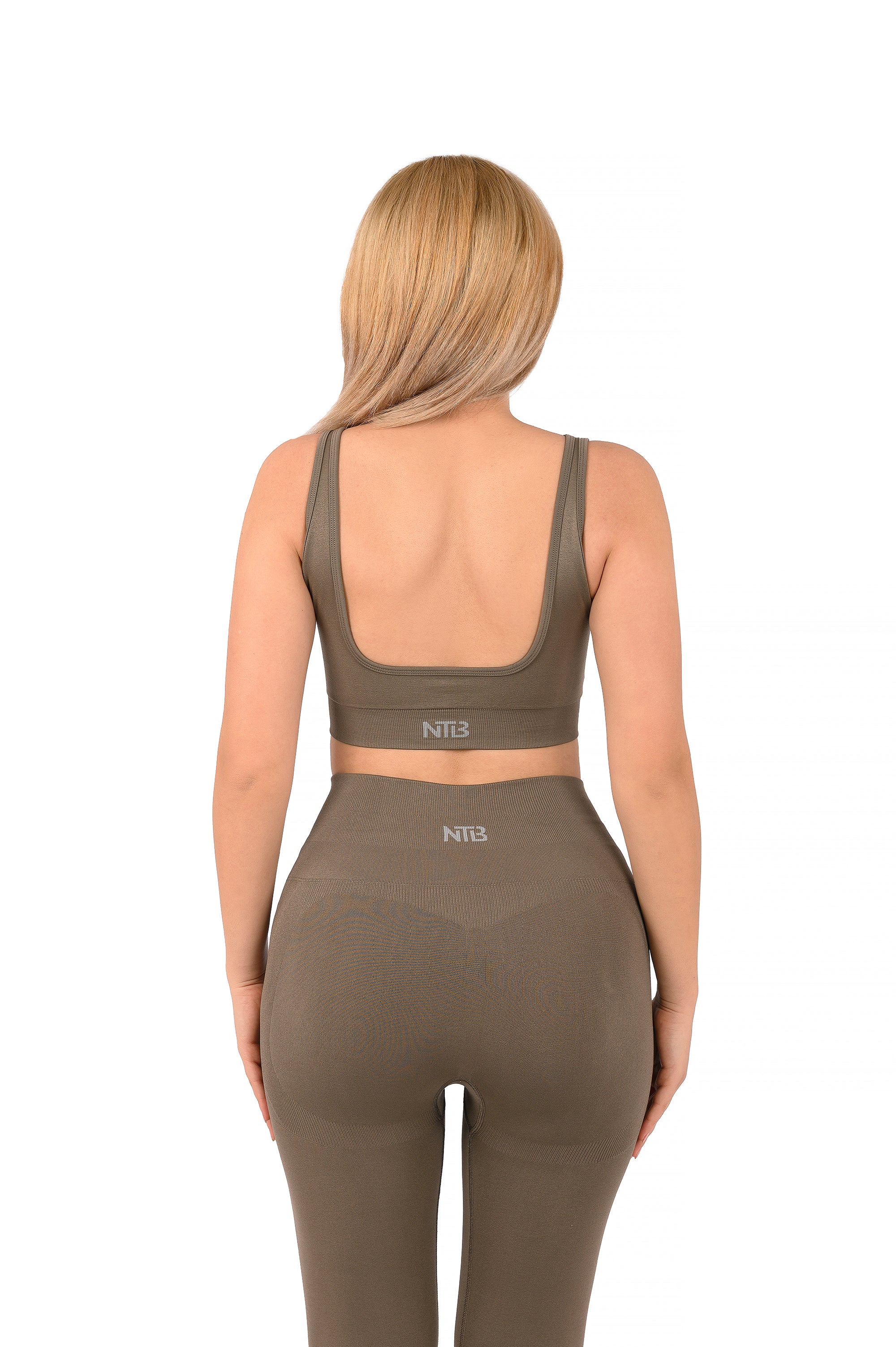 Nahtloser Sculpt Sport-BH – Taupe